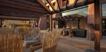 	Terrace of the Samuel Baker bar at the Lopesan Baobab Resort	