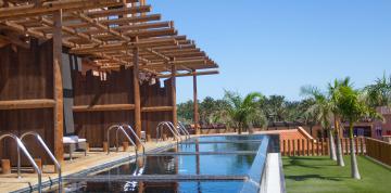 	Private swimming pools of the Double Deluxe Pool rooms at the Lopesan Baobab Resort	