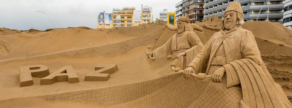 Belén de arena en Las Canteras