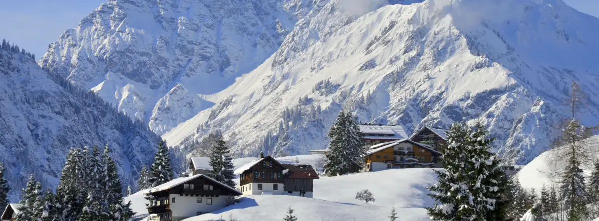 Skipisten im Kleinwalsertal