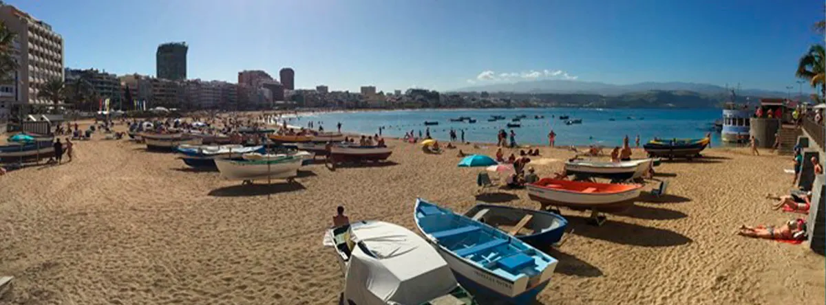 Weißer Sandstrand Las Canteras