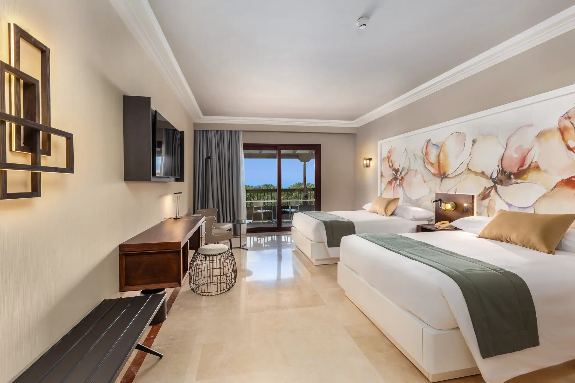cama habitación family room lopesan costa meloneras resort & spa
