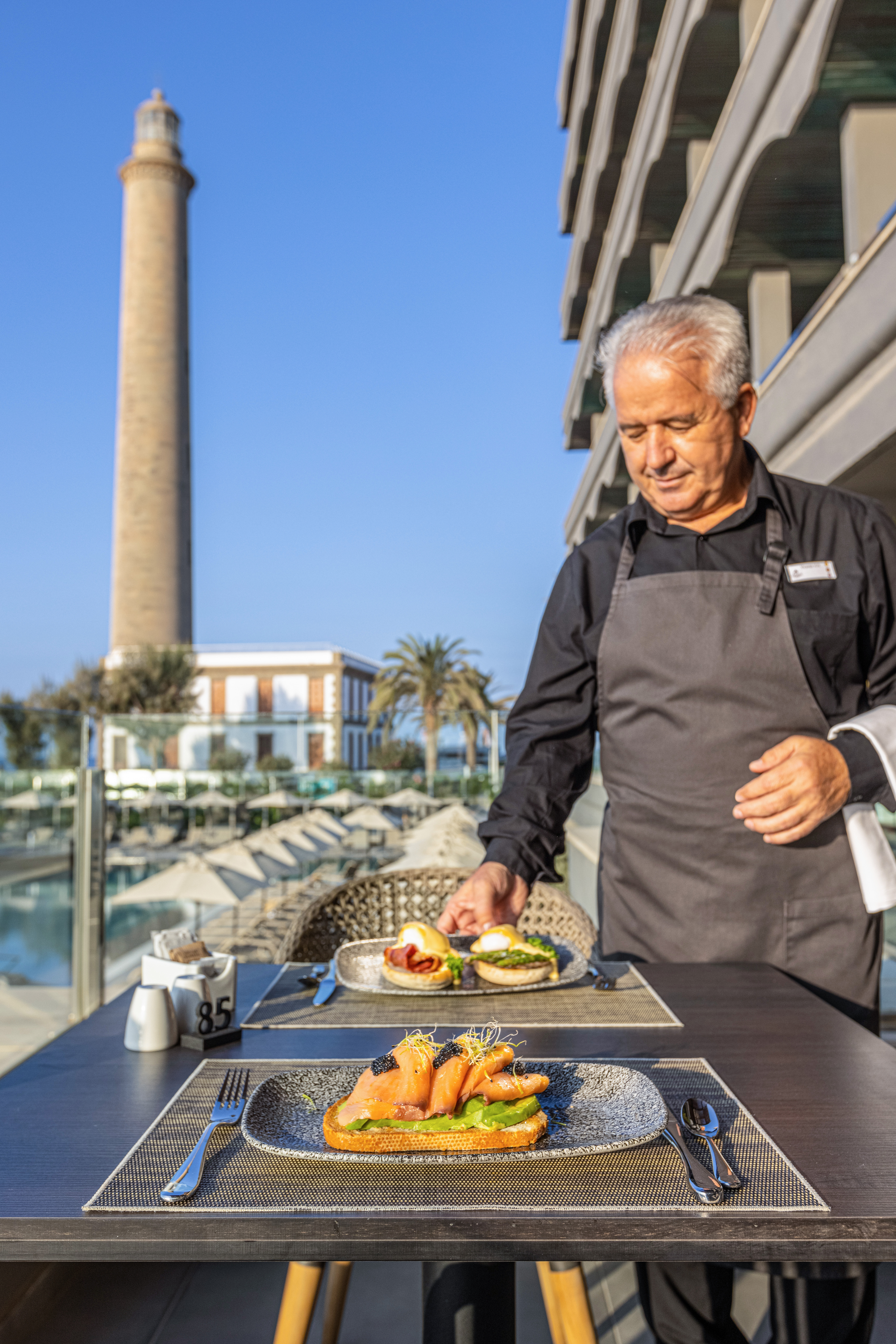 photograph ocean buffet terrace hotel faro lopesan collection