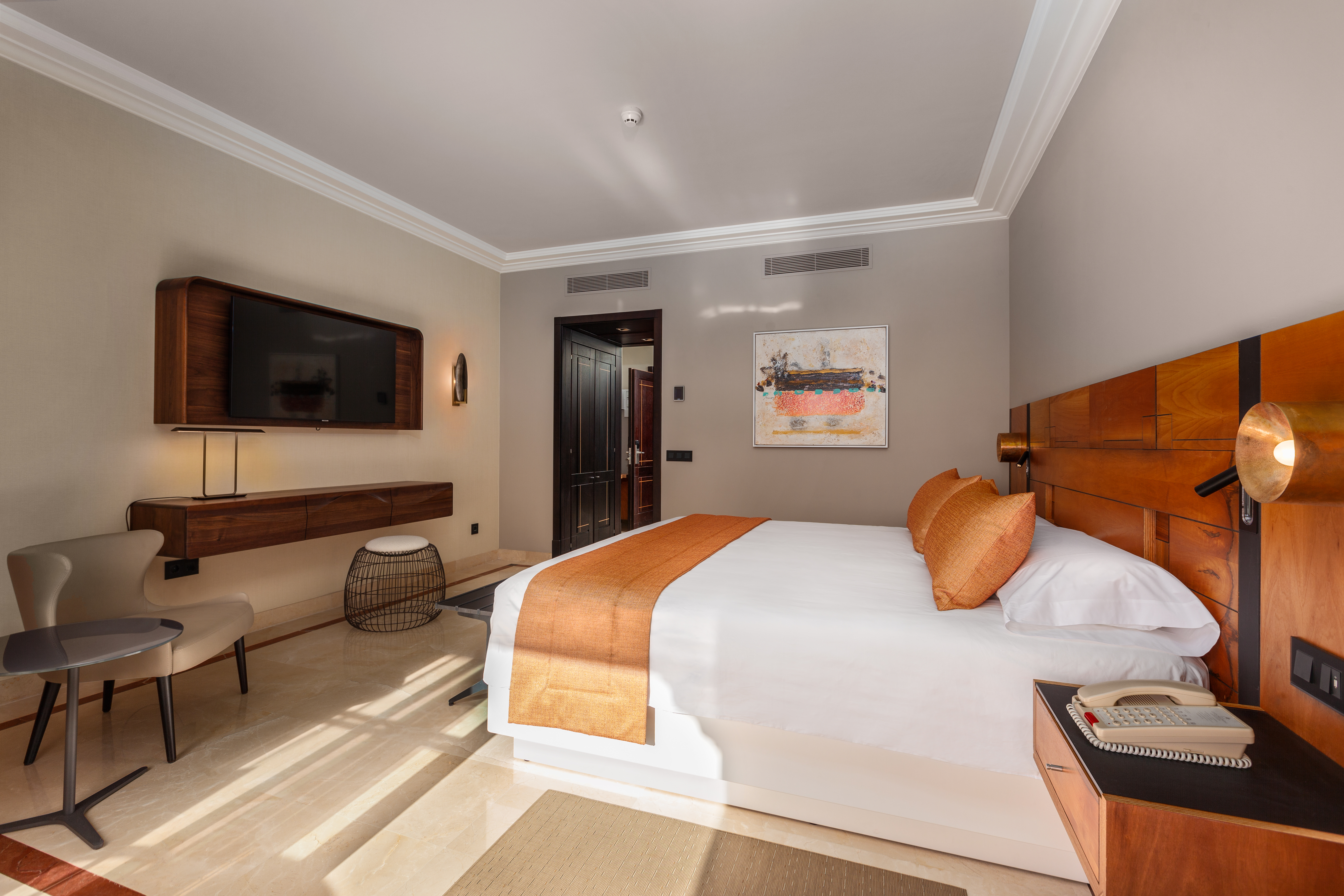 cama habitación supreme pool view lopesan costa meloneras resort spa