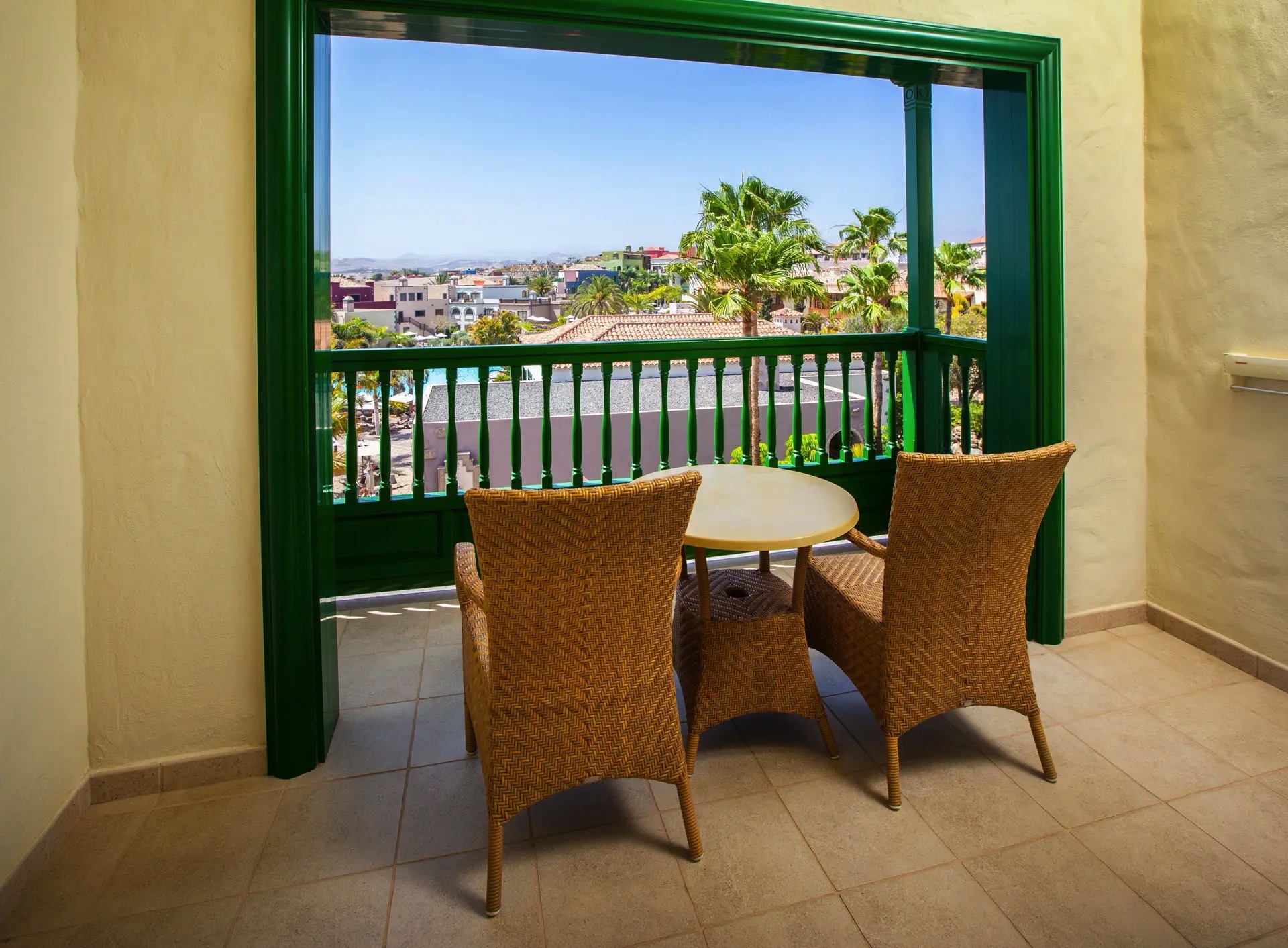 terrasse doppelzimmer standard vlick lopesan villa del conde