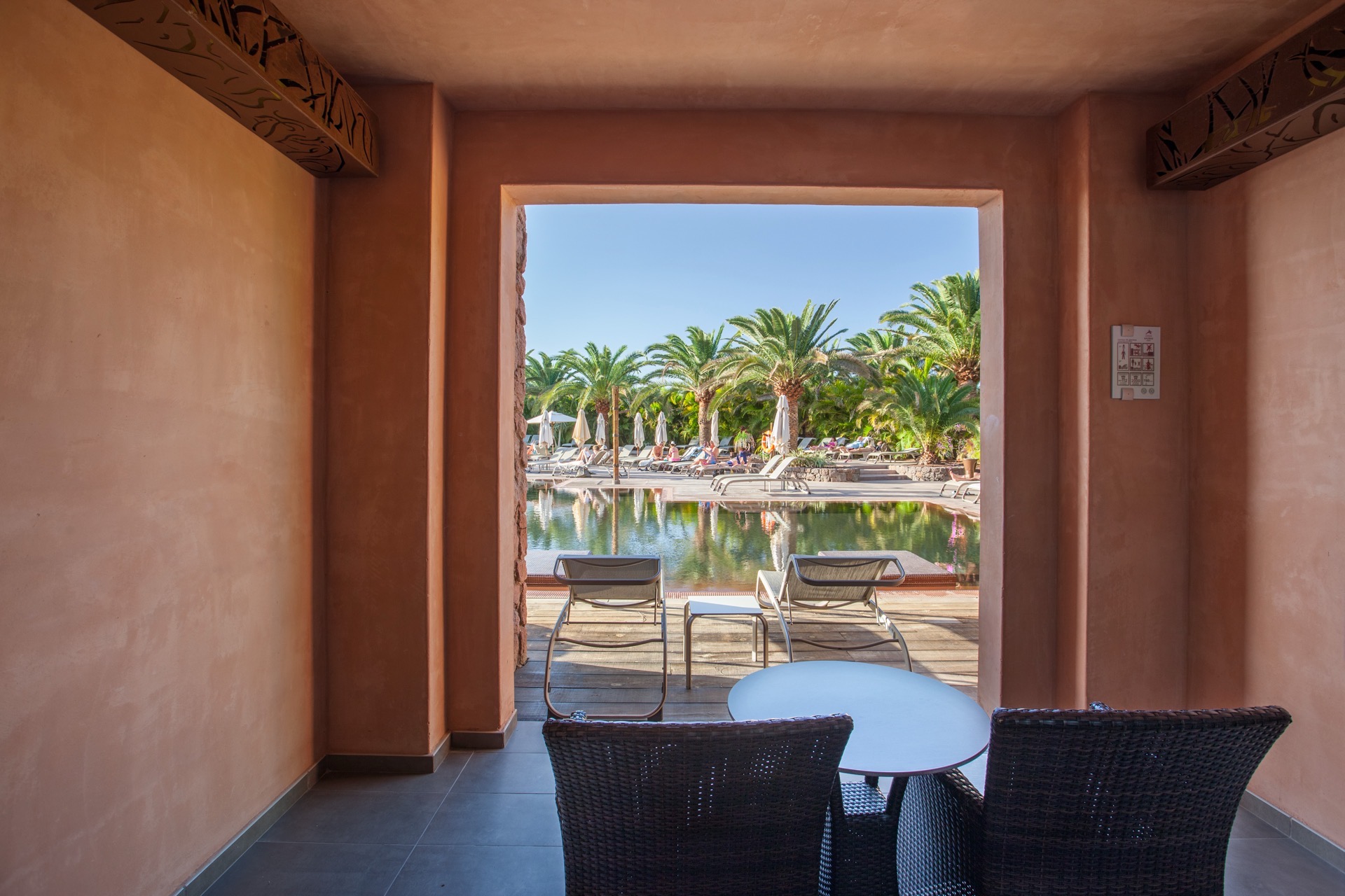 terraza habitación doble familiar pool lopesan baobab