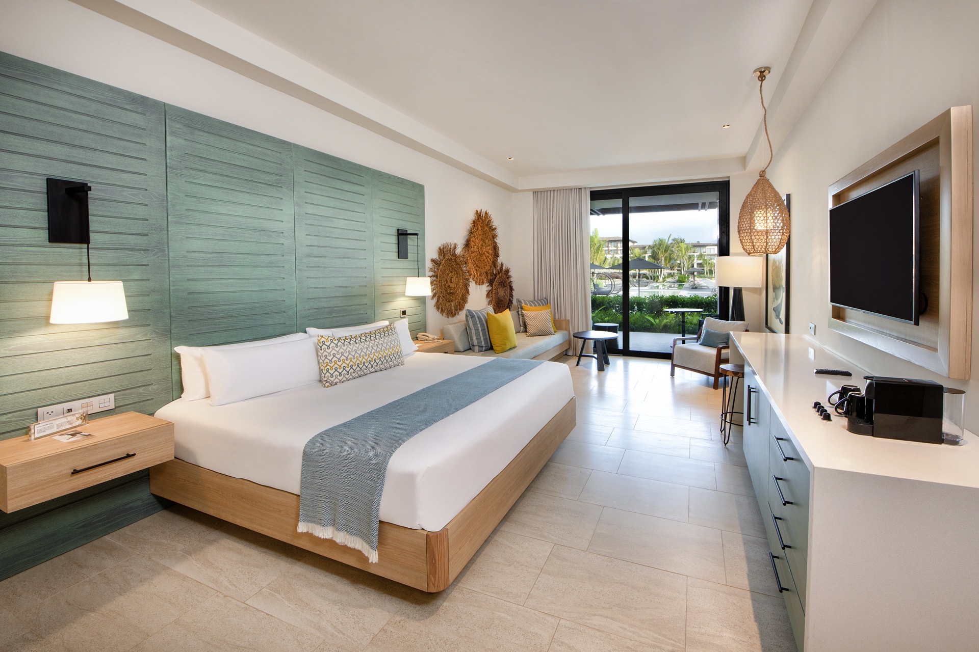 bed pool view junior suites lopesan costa bavaro