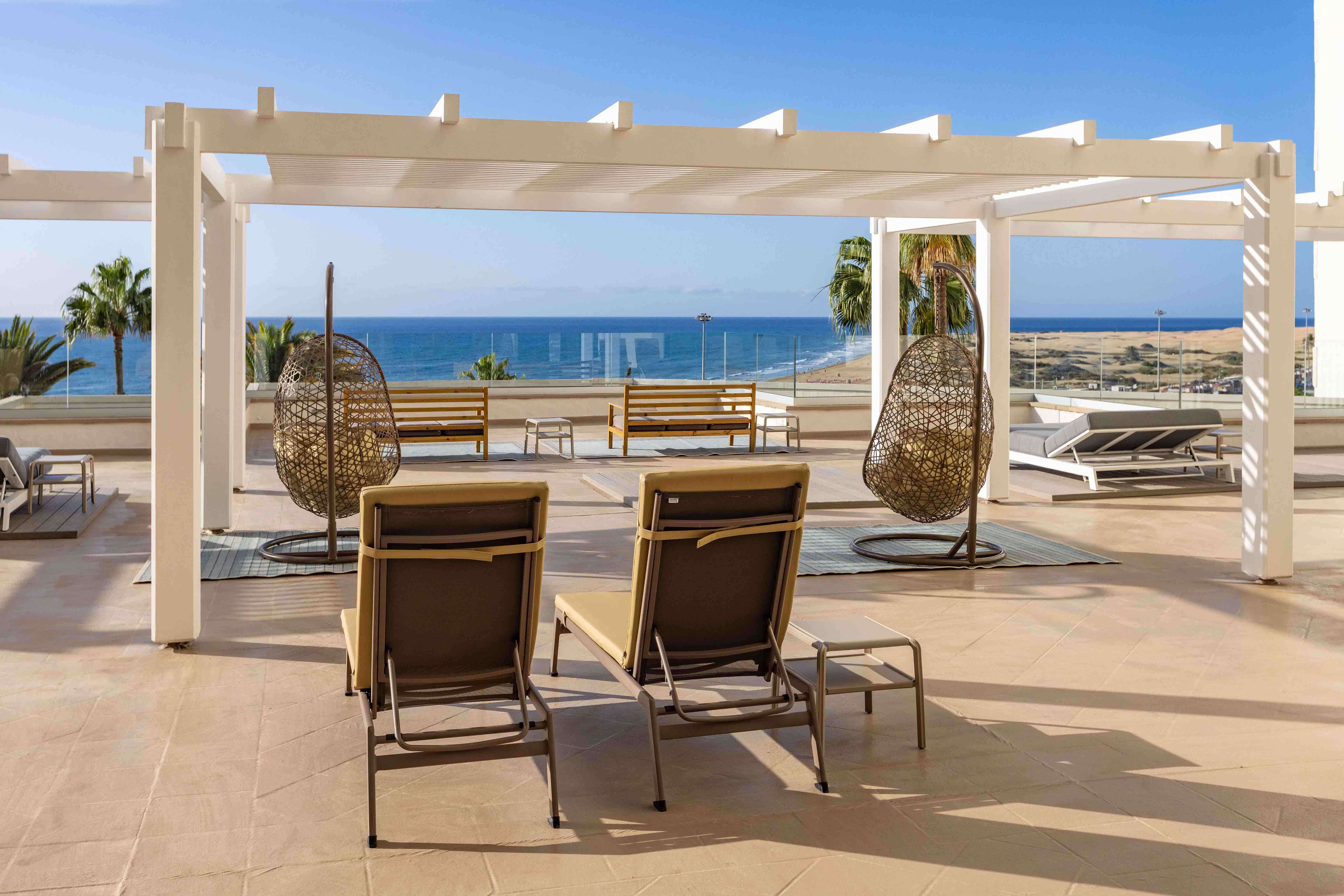 terrasse unique solarium zimmer hotel corallium dunamar