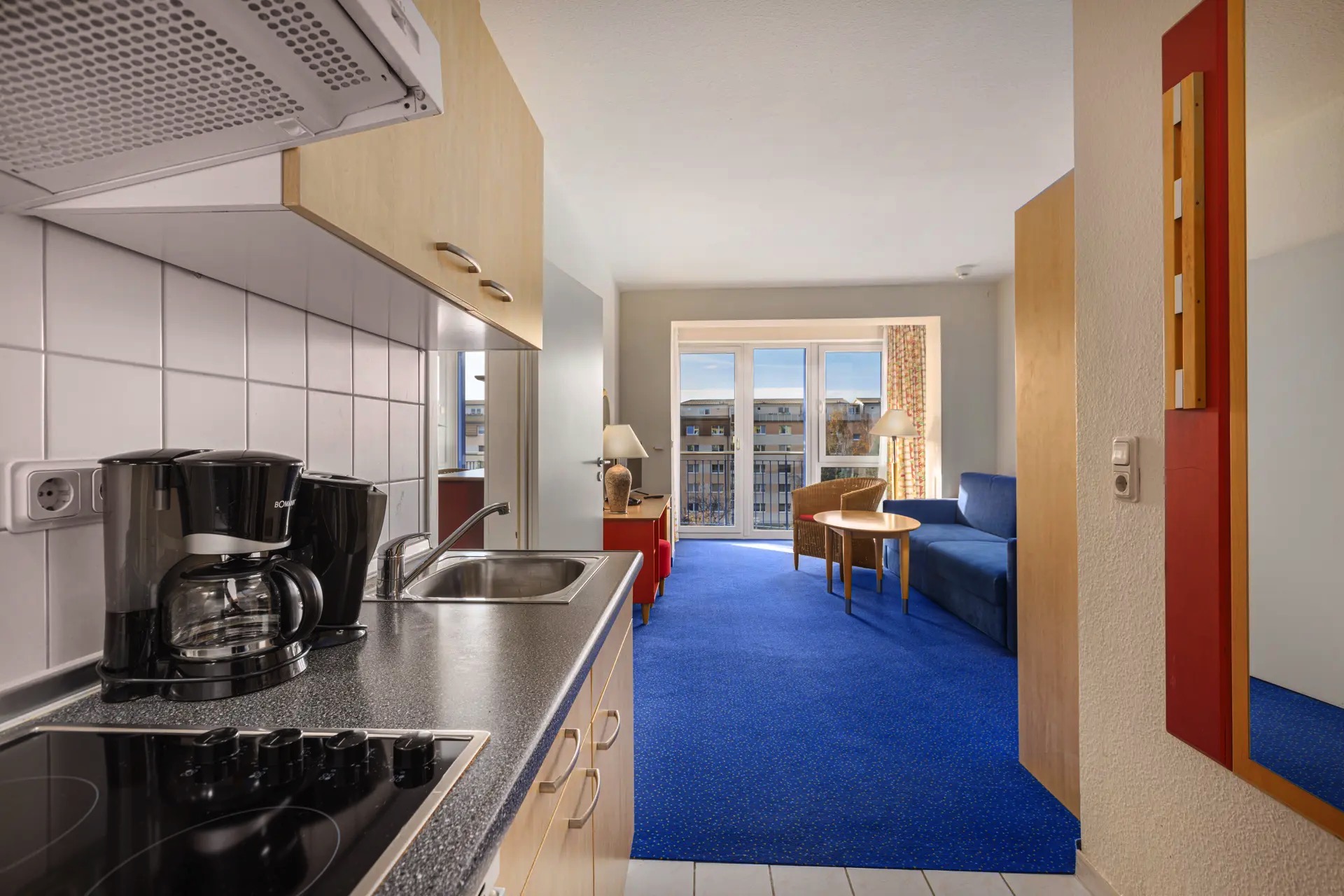 cocina cama apartamento 2 dormitorios hotel ifa rügen