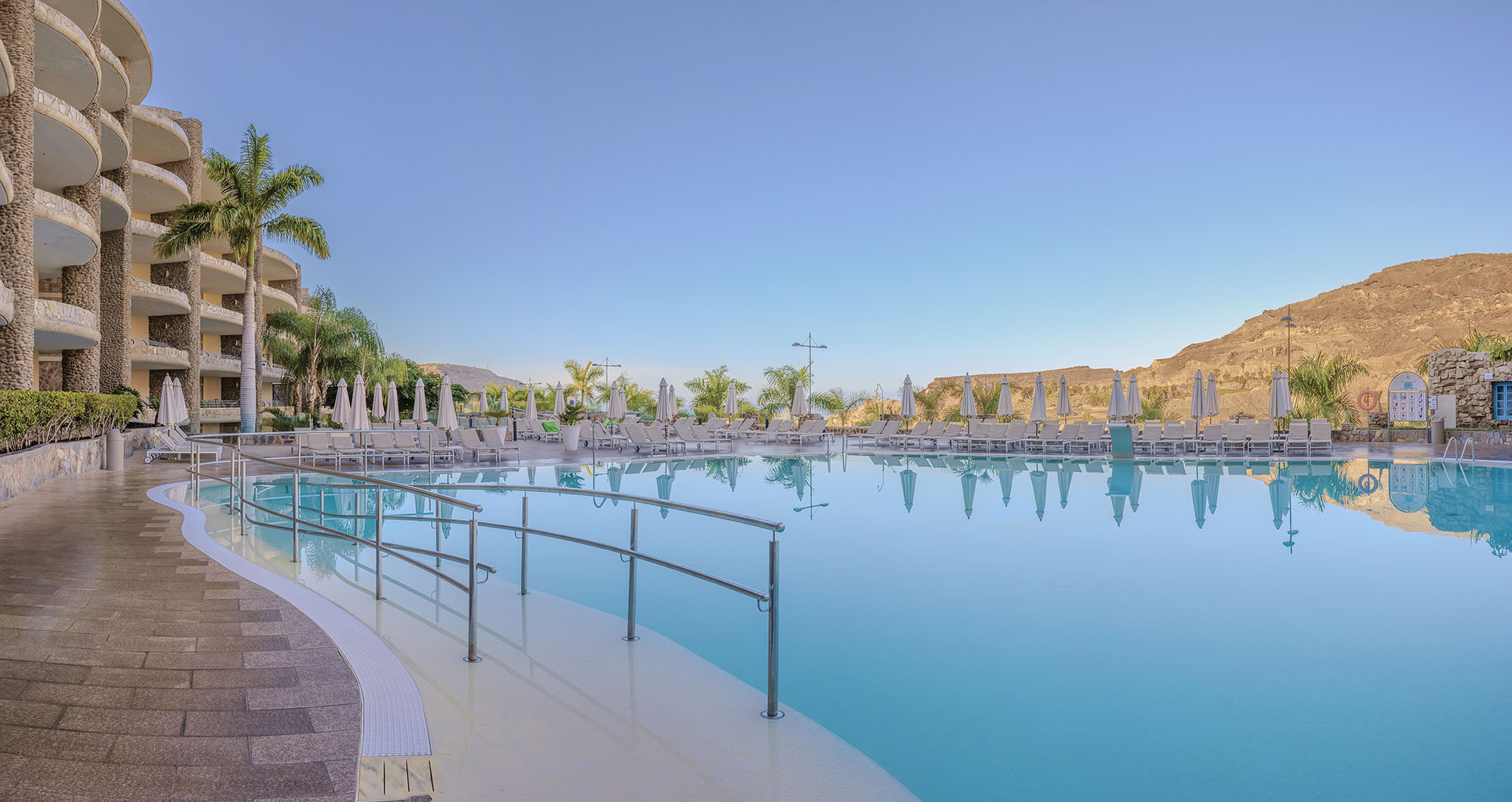 Hotel waterfall pool