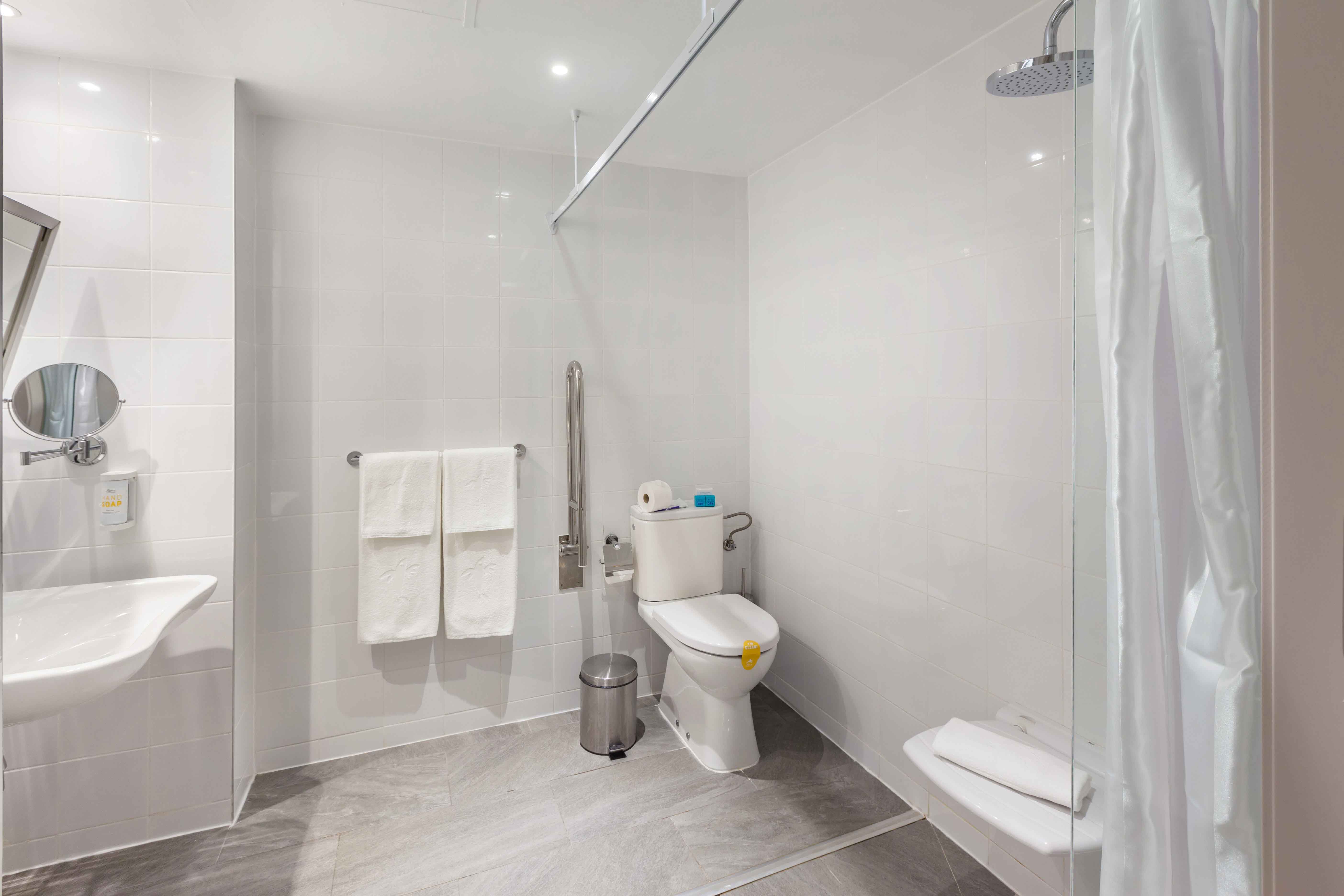 bathroom double standard adapted room abora continental hotel