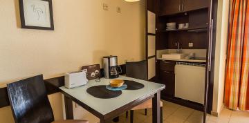 	Kitchen in the Double Deluxe bungalow at IFA Villas Altamarena	