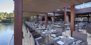 	Terrasse des Buffetrestaurants Marula im Hotel Lopesan Baobab Resort	