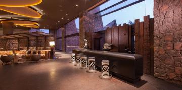 	Barra del bar Samuel Baker en el interior del hotel Lopesan Baobab Resort	