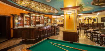 	Billiards table inside the La Brasserie bar at the hotel Lopesan Costa Meloneras Resort, Spa & Casino	