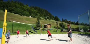 	Volleyball activity outside the IFA Alpenrose Hotel	
