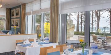 	Tische des Seestern-Restaurants im IFA Rügen Hotel & Ferienpark	
