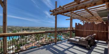 	Blicke auf die Dünen von Maspalomas von der Terrasse der Junior Suiten im Lopesan Baobab Resort	