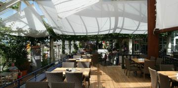 	Terrace of the IFA Fehmarn Hotel & Ferien-Centrum Windrose bar 	