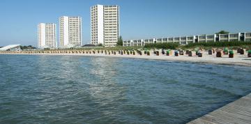 	View from the sea of the IFA Fehmarn Hotel & Ferien-Centrum 	