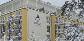 	Façade of IFA Rügen Hotel & Ferienpark in the snow	