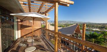 	Terrace of the Royal Suite at the Lopesan Baobab Resort with panoramic views	